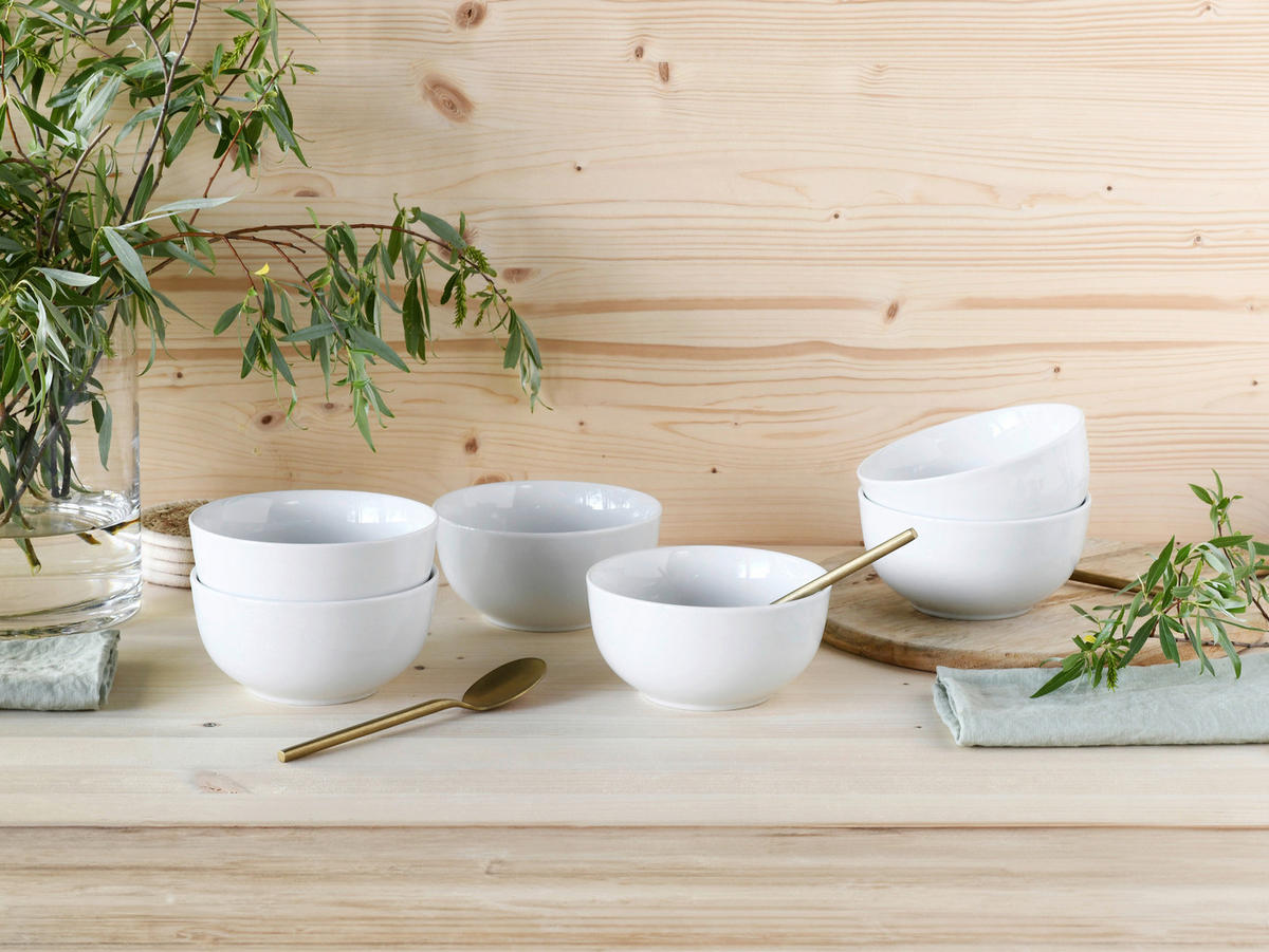 CreaTable Mehrzweckschalen Luna weiß Porzellan Luna - weiß - CreaTable