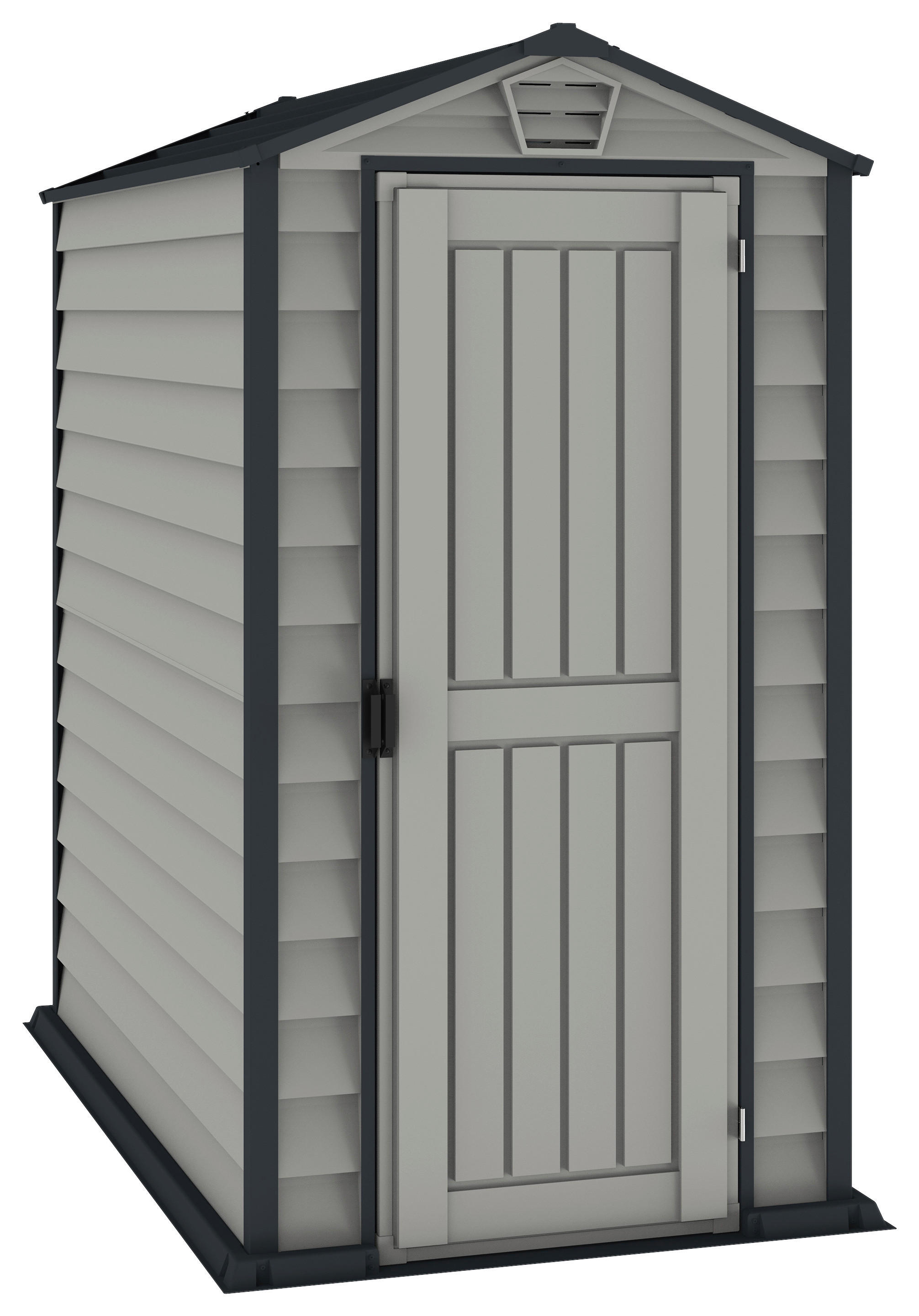 VCM Gerätehaus grau B/H/L: ca. 104x192x180 cm Gerätehaus mit Drehtür - grau (180,00/104,00/192,00cm) - VCM