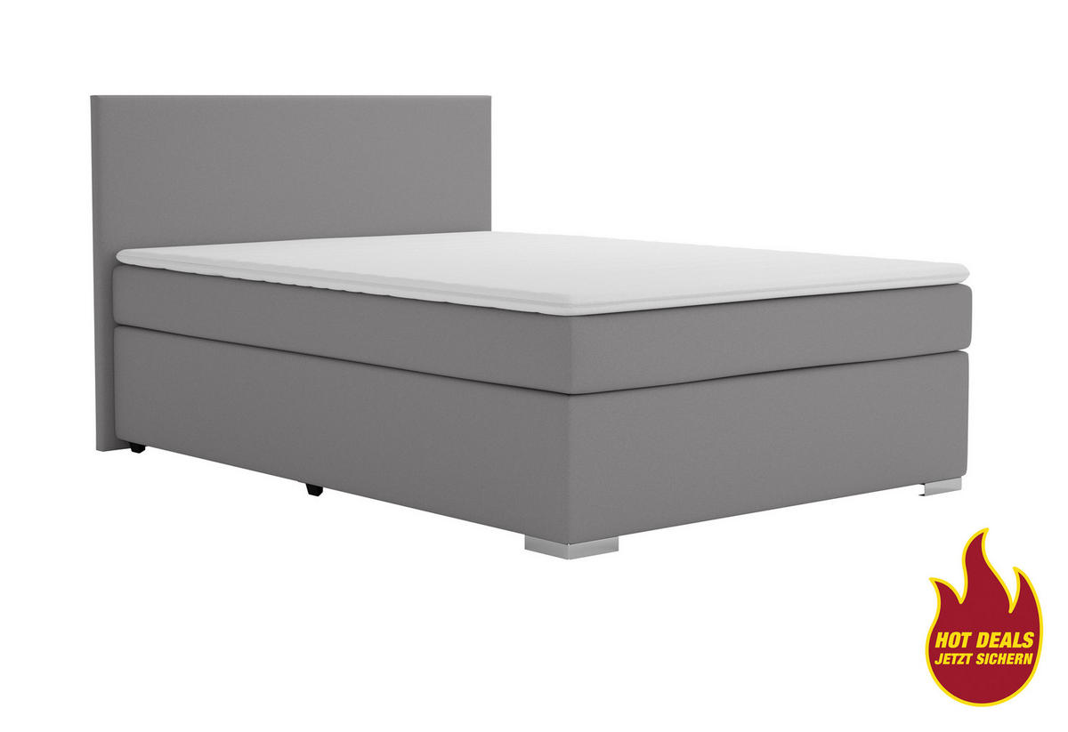 Boxspringbett Glen grau Liegefläche B/L: ca. 140x200 cm Glen - grau (146,00/103,00/210,00cm)