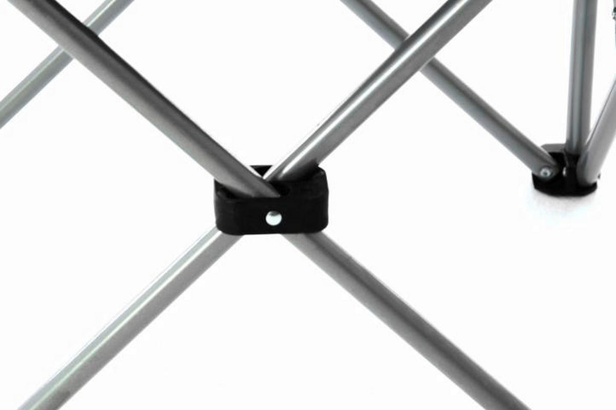 VCM Campingstuhl grau Stahlrohr B/H/L: ca. 47x47x90 cm Campingstuhl_Faltstuhl - schwarz/grau (90,00/47,00/47,00cm) - VCM