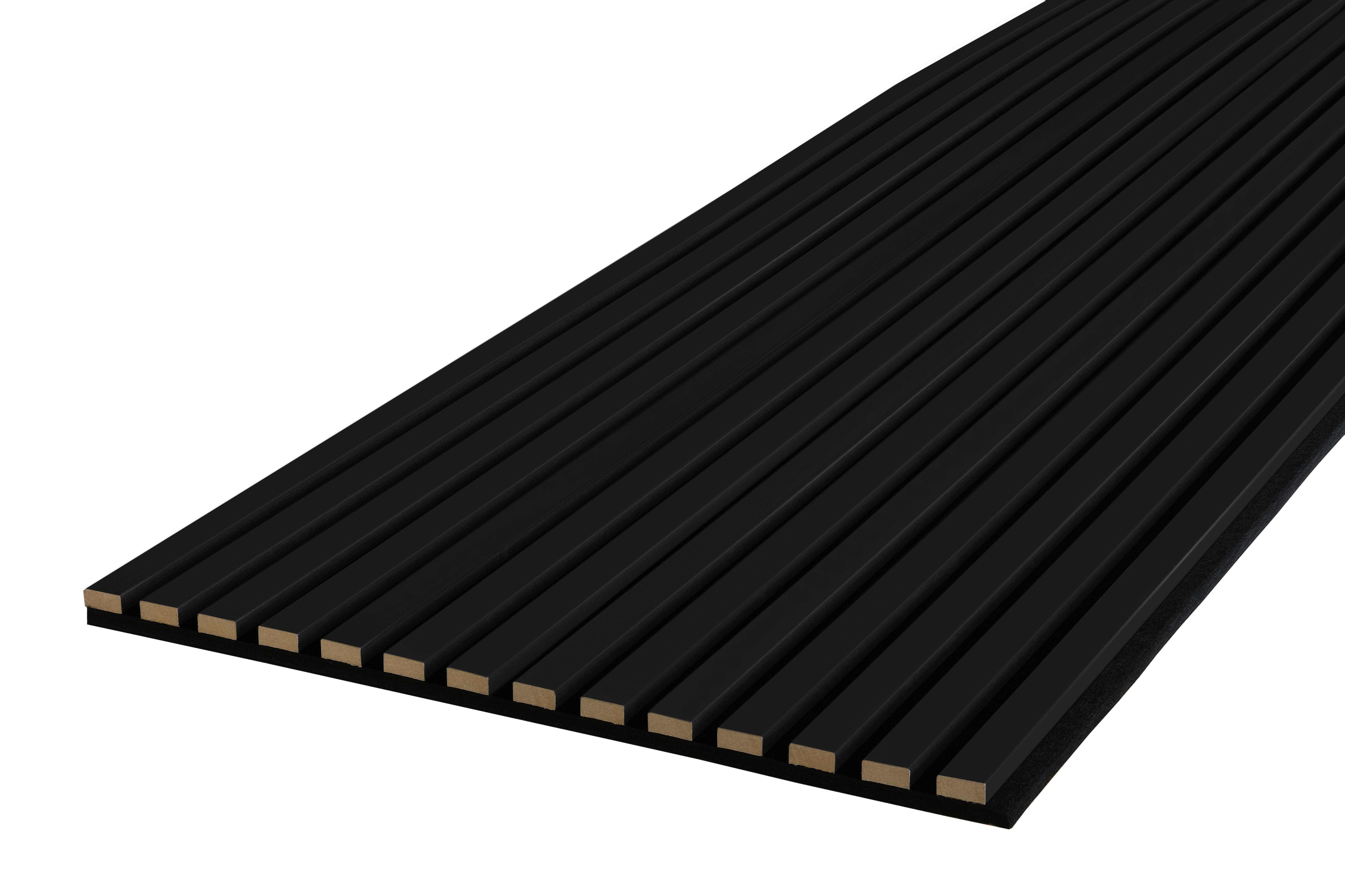 Akustikpaneel mattschwarz L/B/H: ca. 1,9x56,1x240 cm pro Stück Akustikplatte 240x56 Schwarz matt - mattschwarz (1,90/56,10/240,00cm)