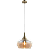 Nowa Pendelleuchte 30423023 messing Metall H/D: ca. 150x30 cm E27 1 Brennstellen AROLA - messing (30,00/150,00cm) - Nowa