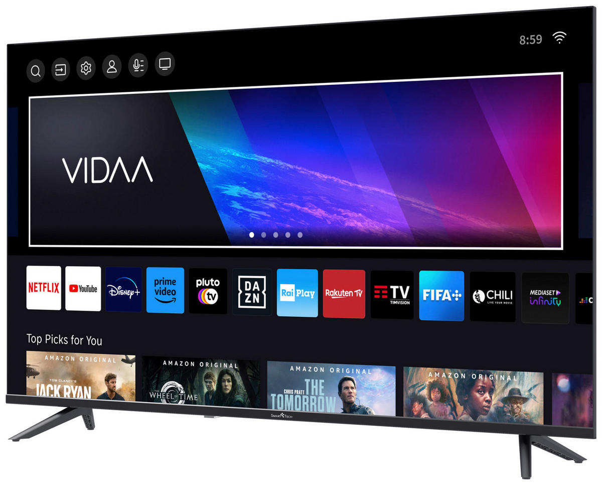 Smart Tech LED-TV 43 Zoll Diagonale ca. 109 cm LED-TV_43"_4K_43UV10V1_SmartTech - schwarz (109,00cm) - Smart Tech