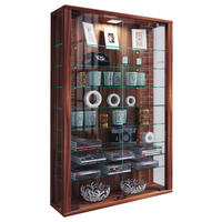 Vitrine Vitrosa Mini nussbaum Nachbildung Holzwerkstoff Glas B/H/T: ca. 59x90x18 cm Vitrosa Mini - nussbaum (59,00/90,00/18,00cm) - VCM Möbel