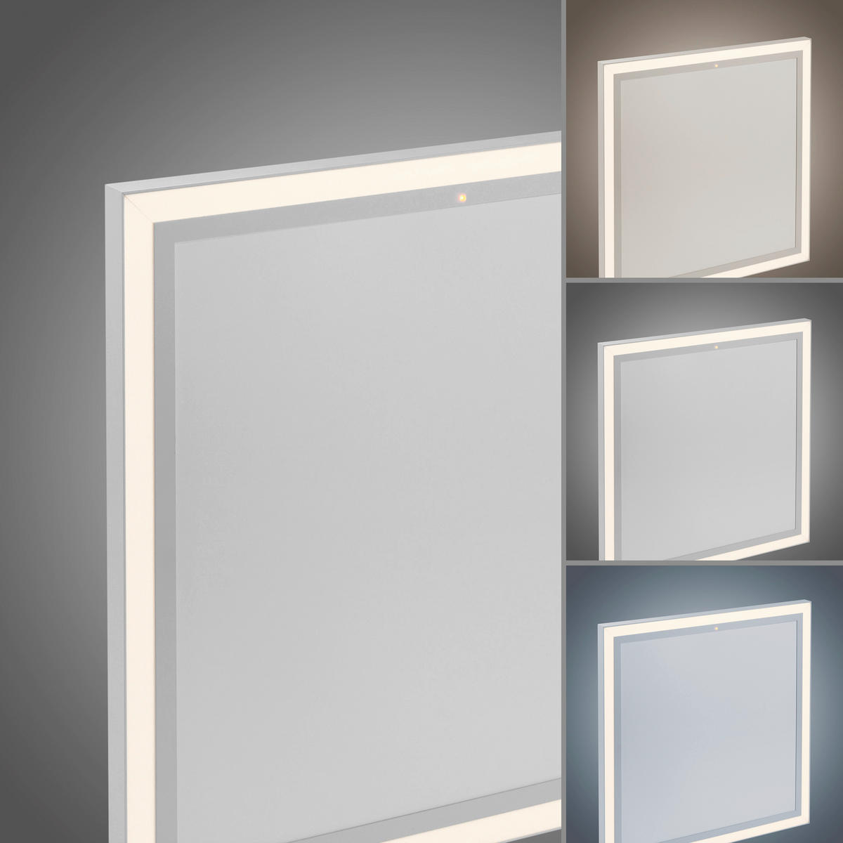 Just Light LED-Deckenleuchte mit Heizfunktion BEROA 18067-16 weiß Kunststoff Metall B/H/T: ca. 60x6,8x60 cm 1 Brennstellen BEROA - weiß (60,00/6,80/60,00cm) - Just Light