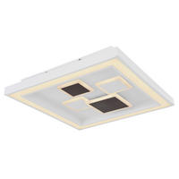 GLOBO LED-Deckenleuchte anthrazit weiß Metall B/H/T: ca. 48x7x48 cm NOLO - weiß/anthrazit (48,00/7,00/48,00cm) - GLOBO