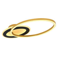 GLOBO LED-Deckenleuchte Opal schwarz Acryl Metall B/H/T: ca. 23,5x7x53 cm SILLA I - schwarz/Opal (23,50/7,00/53,00cm) - GLOBO