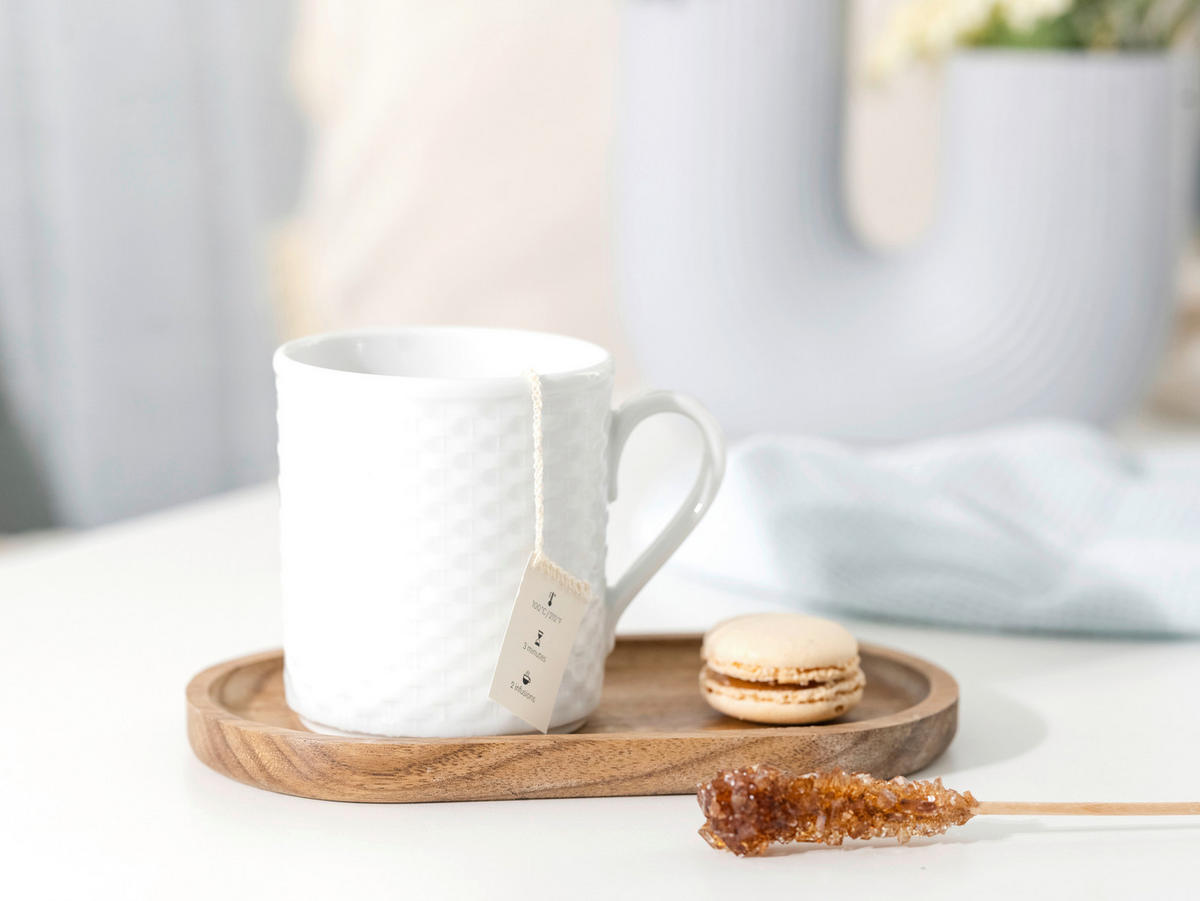 CreaTable Kaffeebecher Polo weiß Porzellan 6 tlg. Polo - weiß - CreaTable