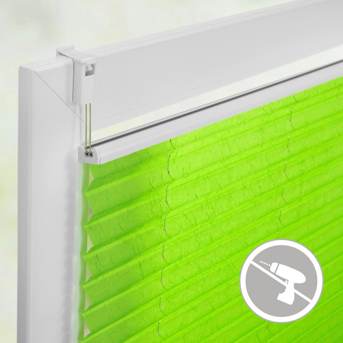 LICHTBLICK Spannplissee grün B/L: ca. 95x130 cm Plissee_Klemmfix - grün (95,00/130,00cm) - LICHTBLICK