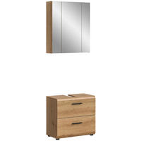 Badezimmer-Set Ice Artisan Oak Nachbildung B/H/T: ca. 60x185x30 cm Ice - (60,00/185,00/30,00cm) - xonox.home