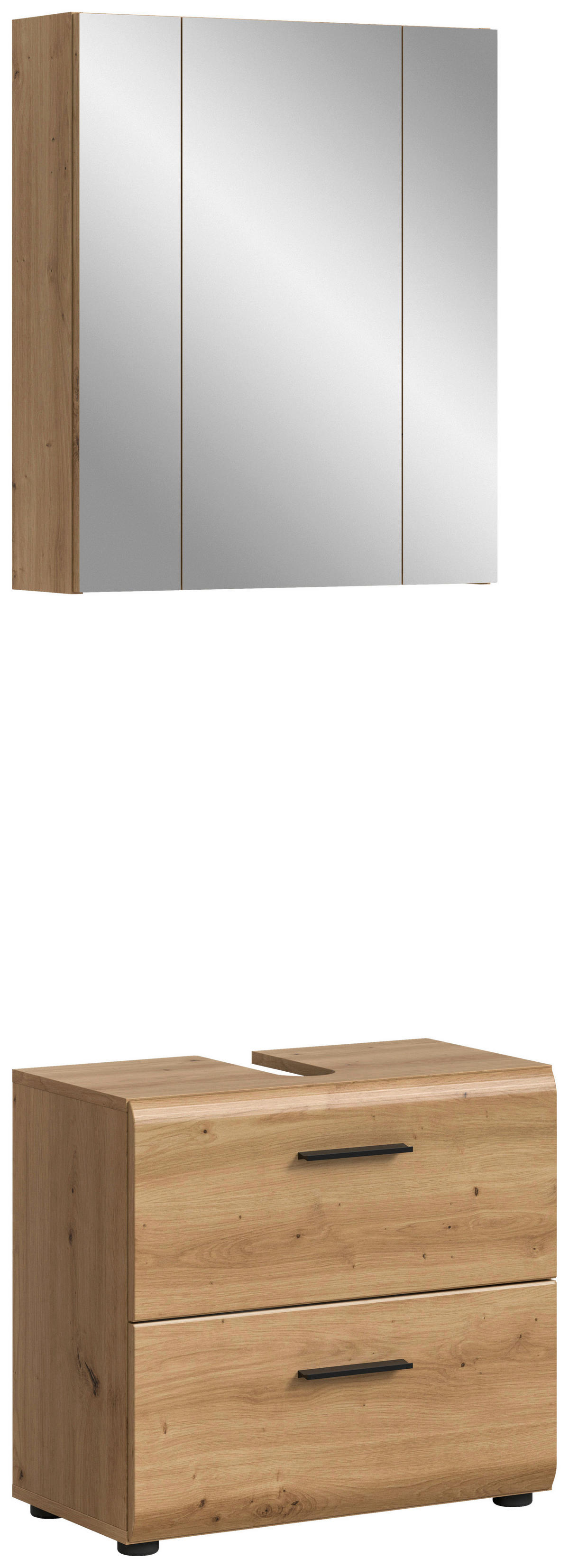 Badezimmer-Set Ice Artisan Oak Nachbildung B/H/T: ca. 60x185x30 cm Ice - (60,00/185,00/30,00cm) - xonox.home