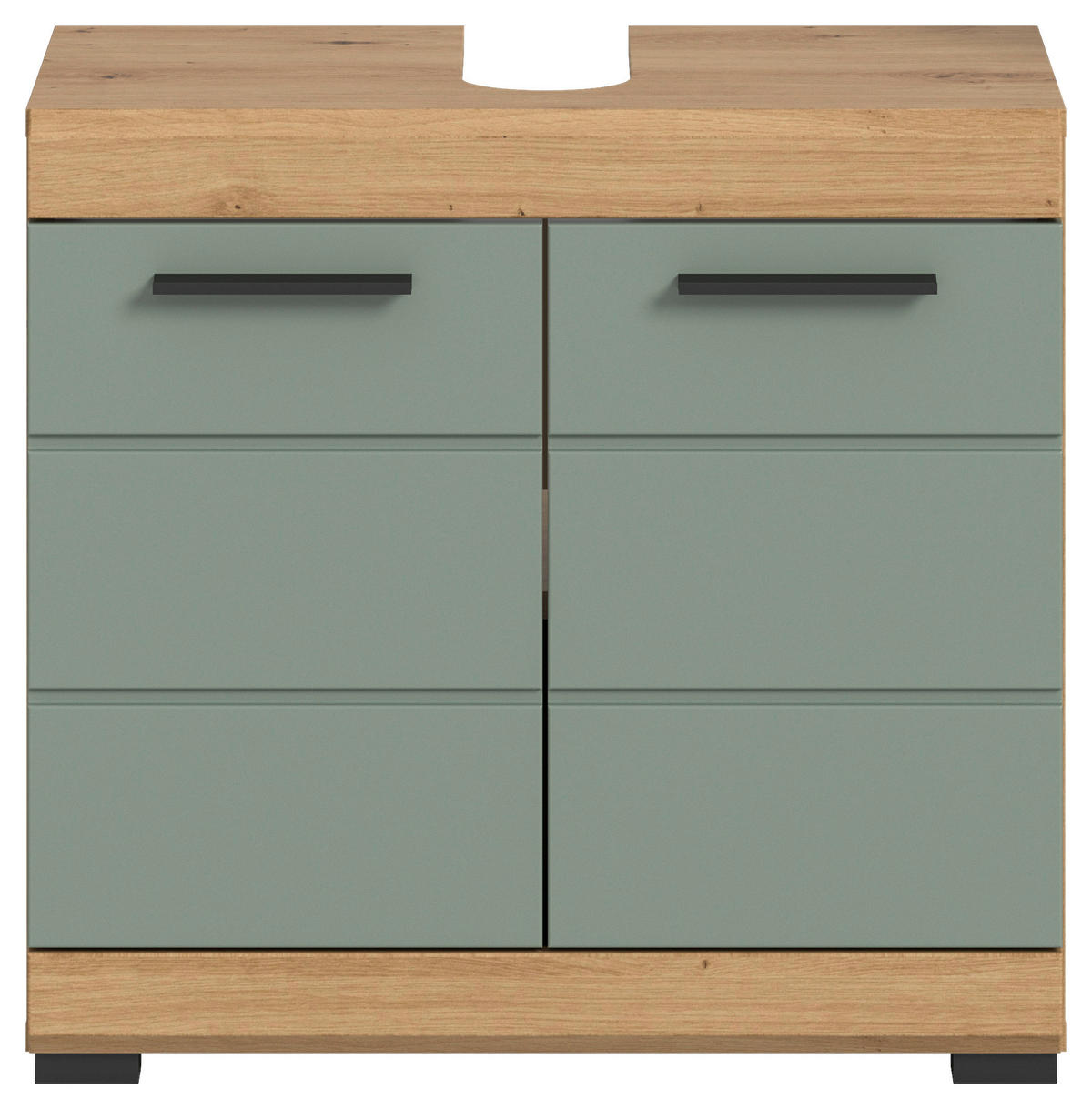 Waschbeckenunterschrank Scout Eiche Artisan Nachbildung salbei Nachbildung B/H/T: ca. 60x56x34 cm Scout - Eiche/salbei (60,00/56,00/34,00cm) - xonox.home