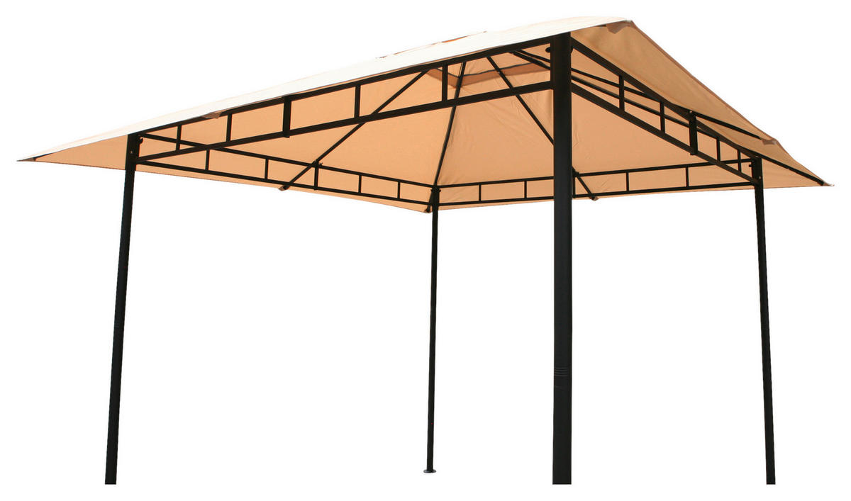 Grasekamp Pavillon Amalfi Flex beige Stahl B/H/L: ca. 300x253x300 cm Amalfi Flex - beige (300,00/300,00/253,00cm) - Grasekamp
