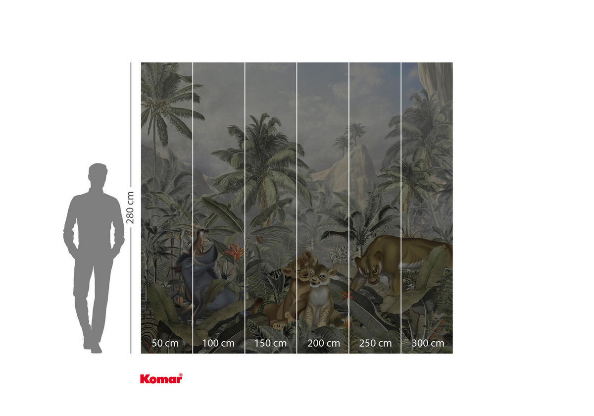 Komar Fototapete Lion King Hills IADX6-088 B/H: ca. 300x280 cm Lion King Hills IADX6-088 - (300,00/280,00cm) - Komar