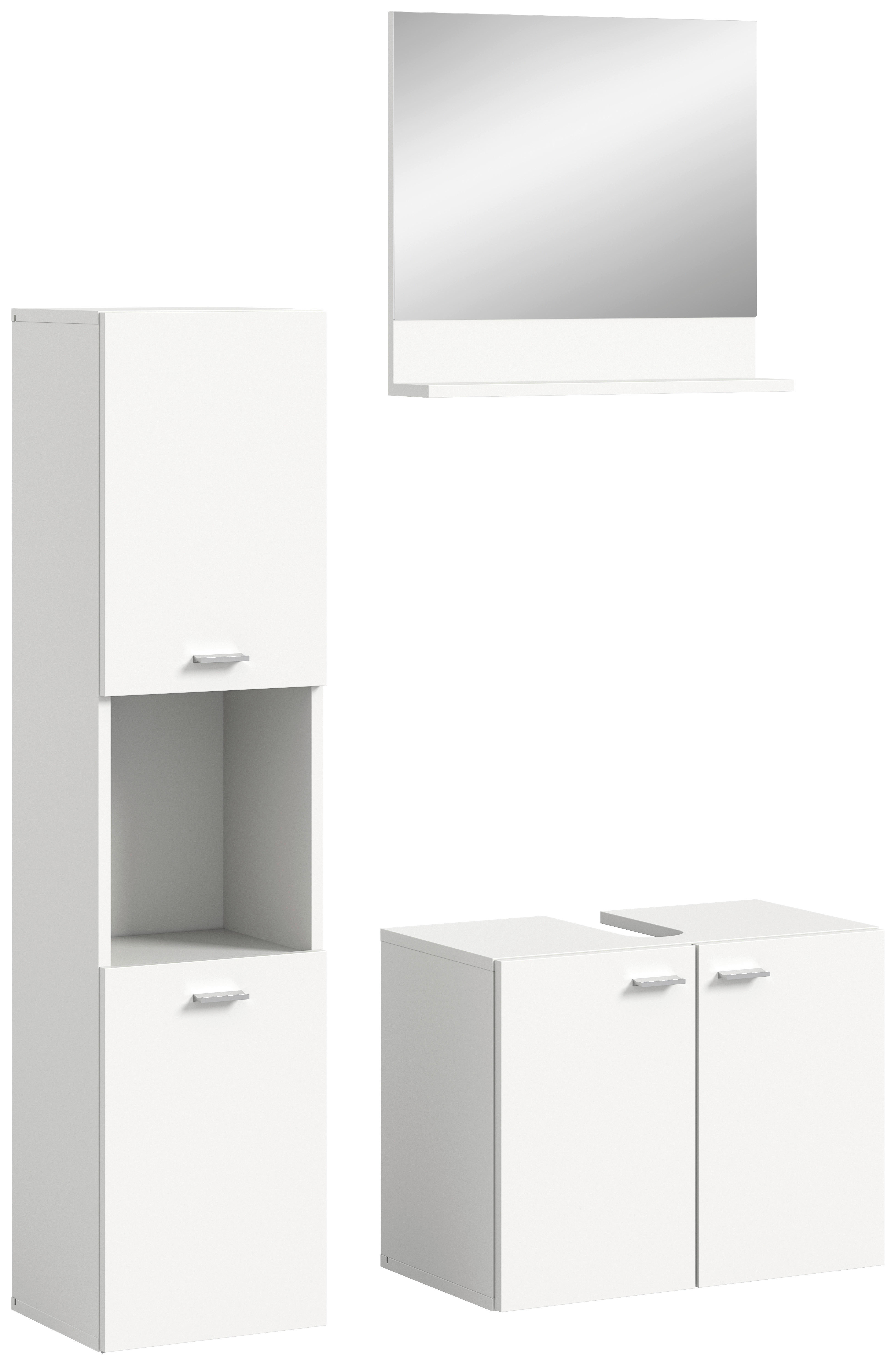 Badezimmer-Set BOSTON weiß B/H/T: ca. 102x186x33 cm BOSTON - weiß (102,00/186,00/33,00cm) - xonox.home