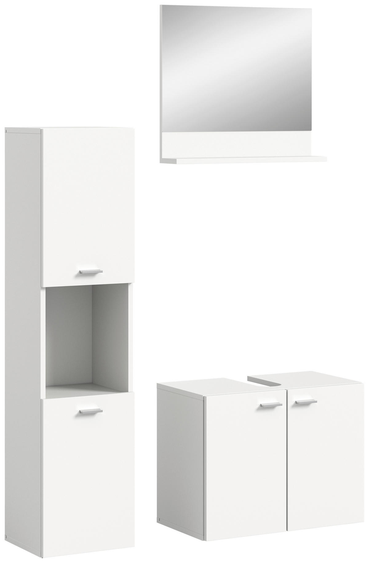Badezimmer-Set BOSTON weiß B/H/T: ca. 102x186x33 cm BOSTON - weiß (102,00/186,00/33,00cm) - xonox.home