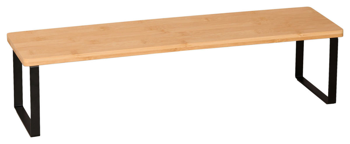 Kesper Küchenregal natur Bambus B/H/L: ca. 55x15x13,5 cm Küchenregal - natur/schwarz (13,50/55,00/15,00cm) - Kesper