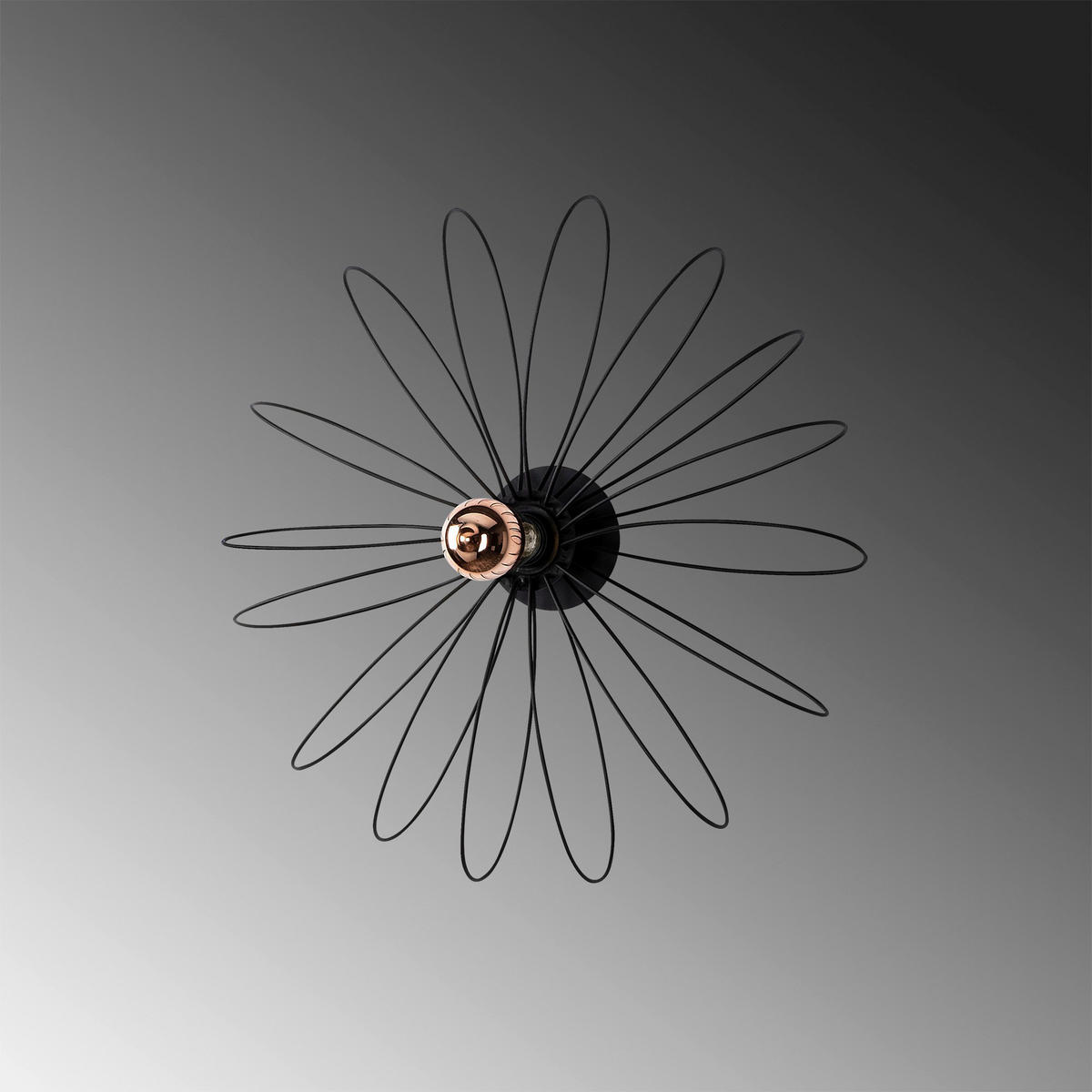 Opviq Wandleuchte schwarz Metall B/H/L: ca. 12x58x58 cm E27 1 Brennstellen Hemdem - schwarz (58,00/12,00/58,00cm) - Opviq