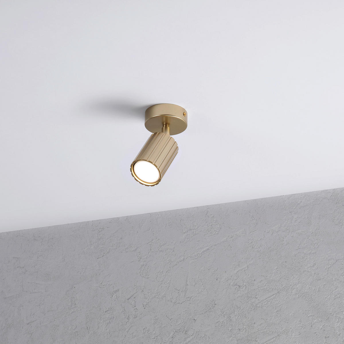 Lamkur Wandleuchte gold Stahl B/H/L: ca. 8x16x8 cm GU10 1 Brennstellen Prisma - gold (8,00/8,00/16,00cm) - Lamkur