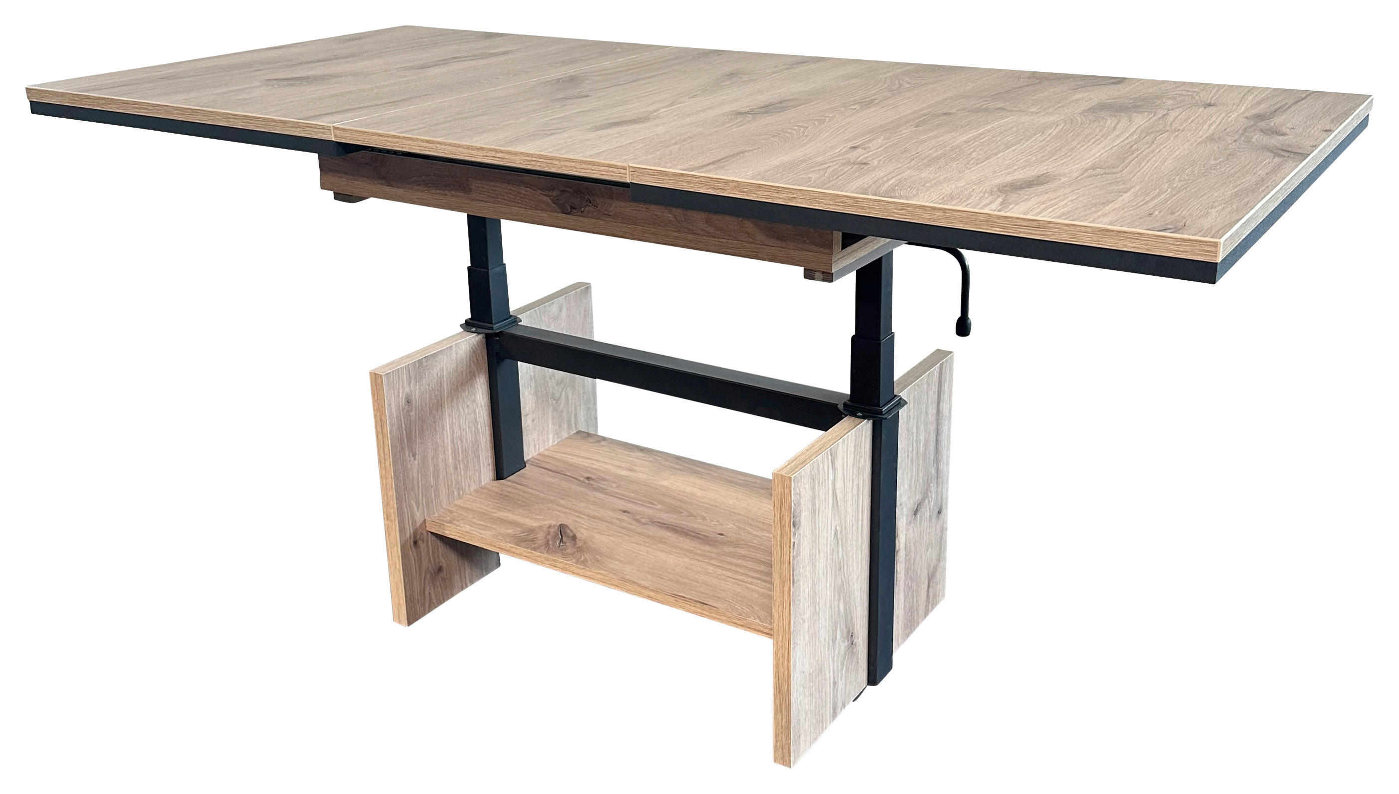 Couchtisch Ingo Eiche Viking Nachbildung B/H/T: ca. 110x53x70 cm Ingo - Eiche/anthrazit (110,00/53,00/70,00cm)