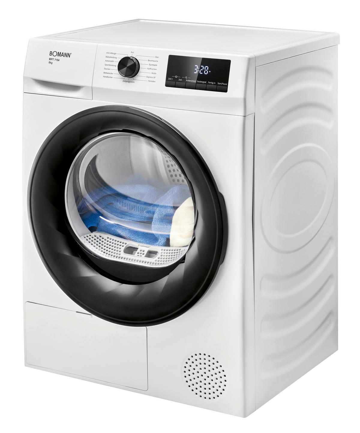 Bomann Wärmepumpentrockner WPT 7154 weiß B/H/T: ca. 59,5x84,5x58 cm ca. 8 kg Wärmepumpentrockner WPT 7154 - weiß (59,50/84,50/58,00cm) - Bomann
