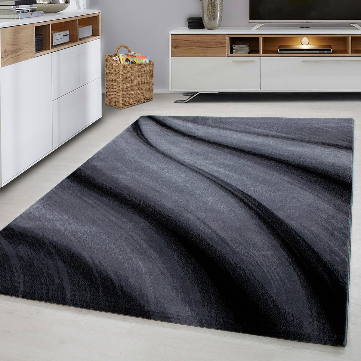 Ayyildiz Teppich MIAMI schwarz B/L: ca. 160x230 cm MIAMI - schwarz (160,00/230,00cm) - Ayyildiz