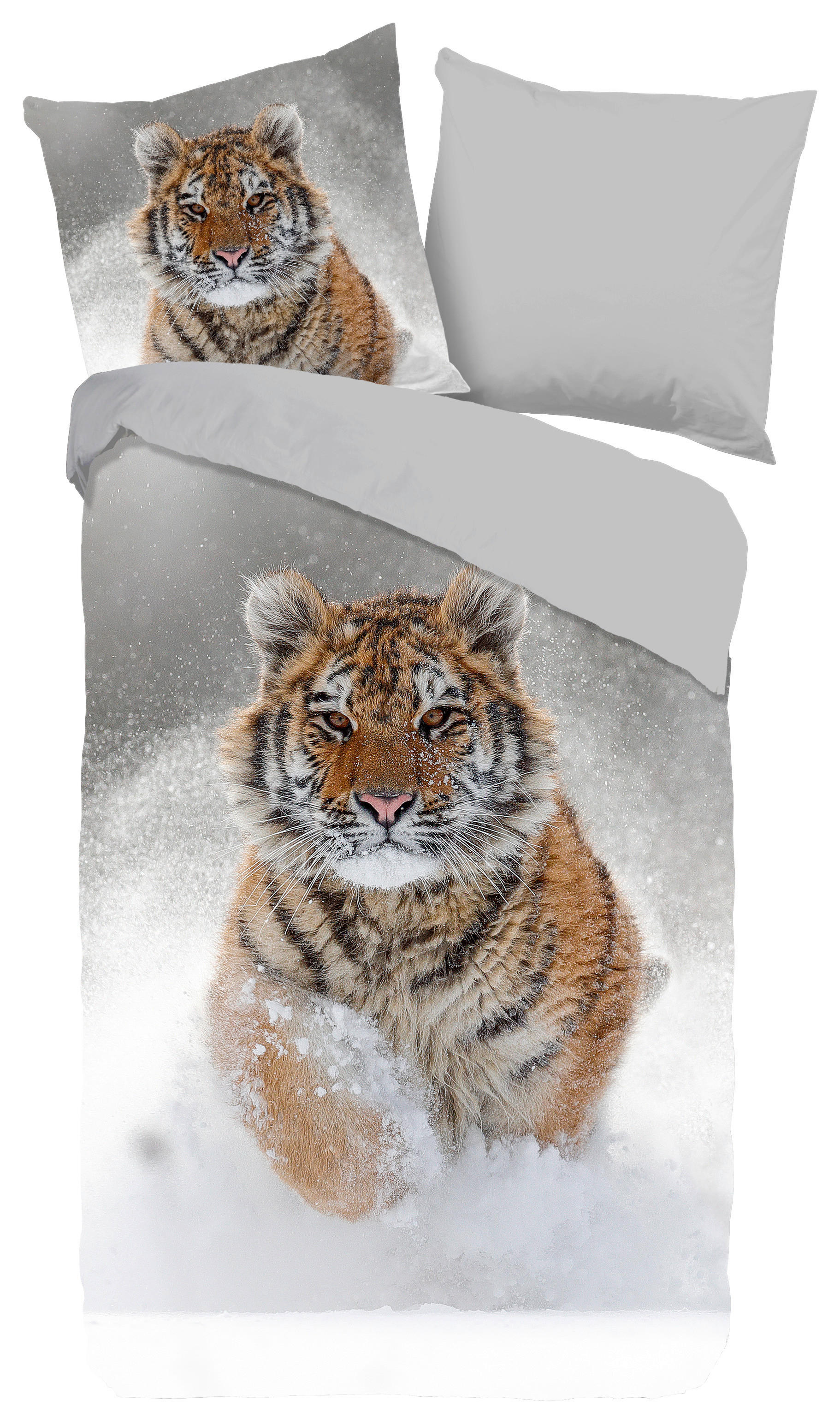 Baumwoll Bettwäsche Snow Tiger Flanell