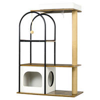 PawHut Kratzbaum braun Spanplatte B/H/L: ca. 40x118,5x80 cm Kratzbaum - braun (80,00/40,00/118,50cm) - PawHut
