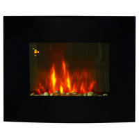 HOMCOM Elektrischer-Kamin 820-053 schwarz Metall Glas B/H/T: ca. 65x52x11,5 cm ca. 1800 W Elektrokamin 820-053 - schwarz (65,00/52,00/11,50cm) - HOMCOM