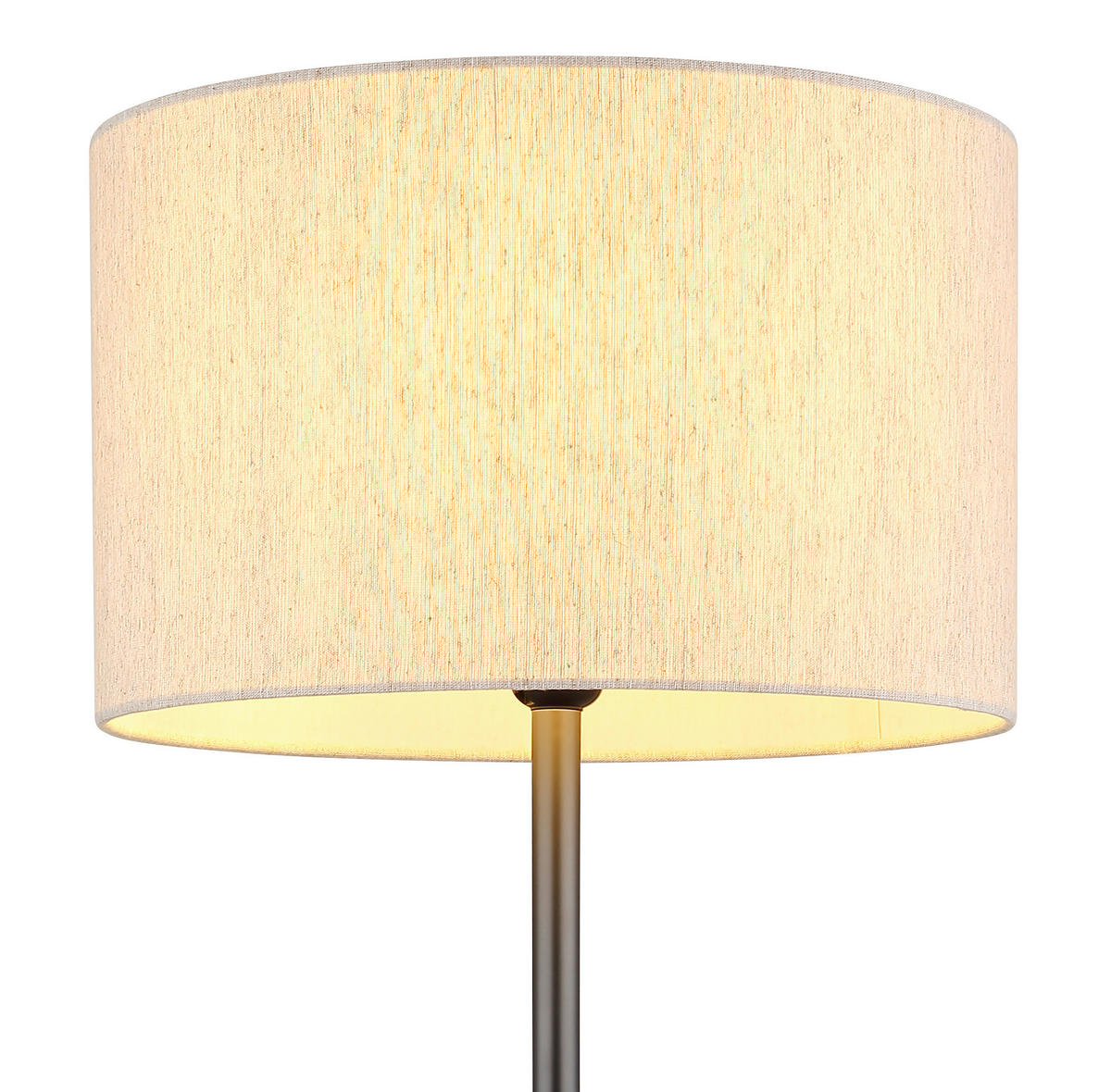 GLOBO Stehleuchte creme schwarz Metall Leinen H/D: ca. 160x35 cm E27 1 Brennstellen THEA - creme/schwarz (35,00/160,00cm) - GLOBO