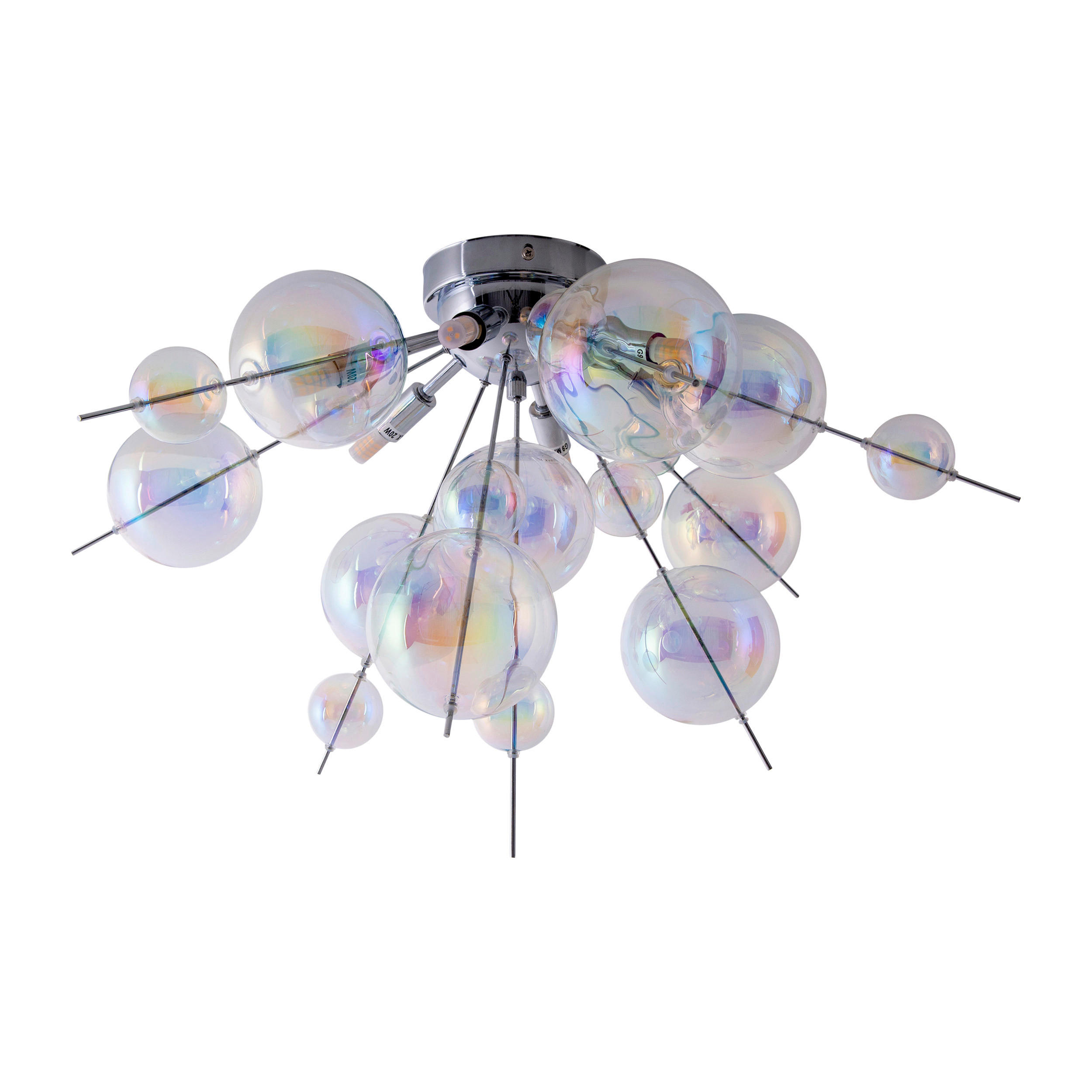 Näve Leuchten Deckenleuchte 1085130 multicolor Metall Glas B/H/T: ca. 57x38x57 cm G9 6 Brennstellen Explosion - multicolor (57,00/38,00/57,00cm) - Näve Leuchten