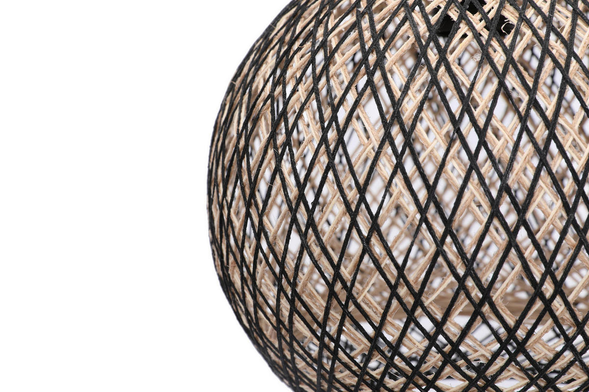 Opviq Pendelleuchte schwarz creme B/H/T/L: ca. 22x55x24x22 cm E27 1 Brennstellen Pendelleuchte_190 - creme/schwarz (22,00/22,00/55,00cm) - Opviq