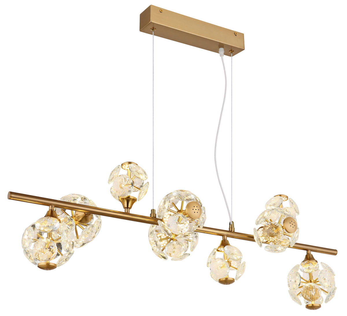GLOBO LED-Pendelleuchte gold Metall B/H/L: ca. 101x34,5x150 cm LED-Pendelleuchte_Virina - gold (150,00/101,00/34,50cm) - GLOBO