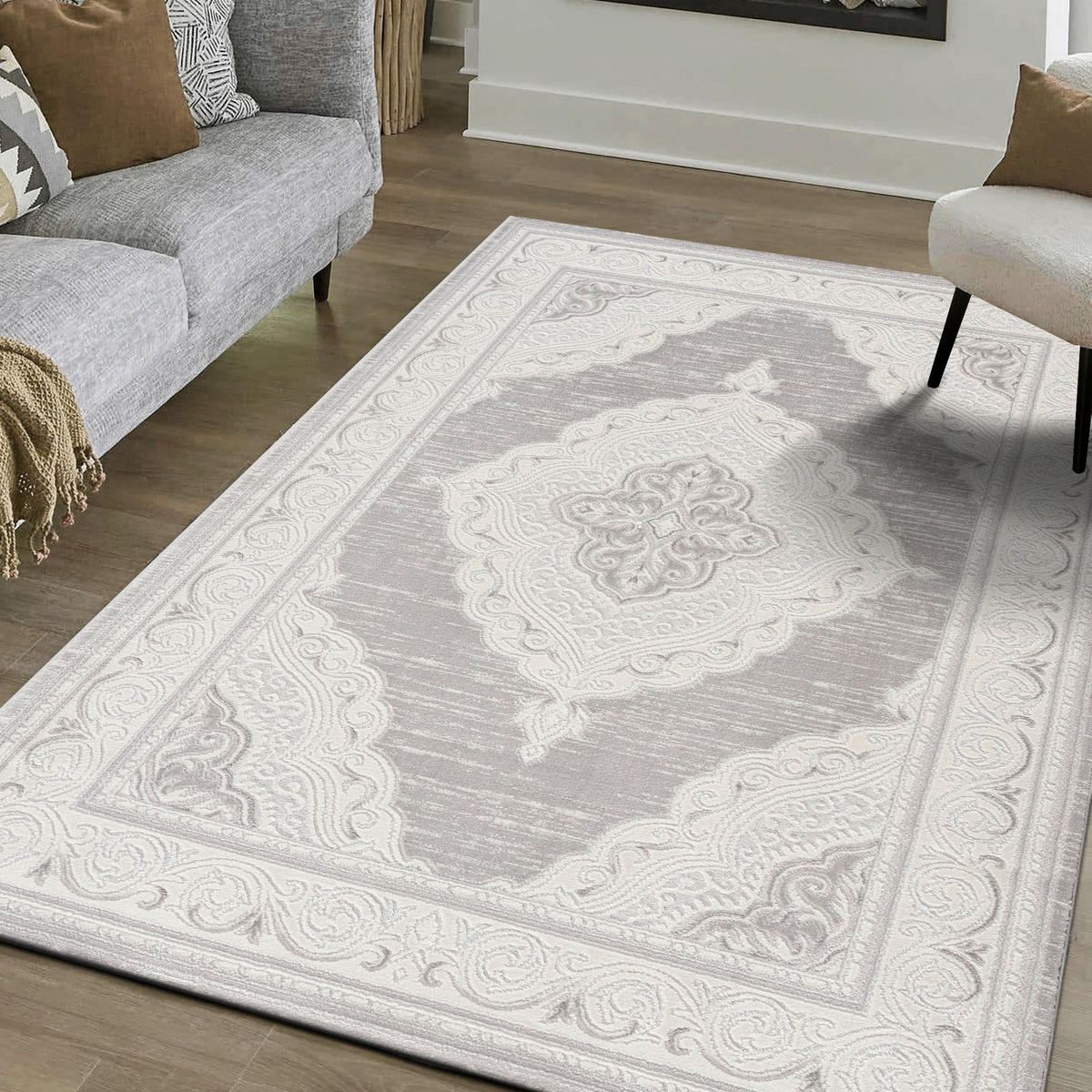 Sanat Teppich Harmony hellgrau B/L: ca. 120x160 cm Harmony - hellgrau (120,00/160,00cm) - Sanat