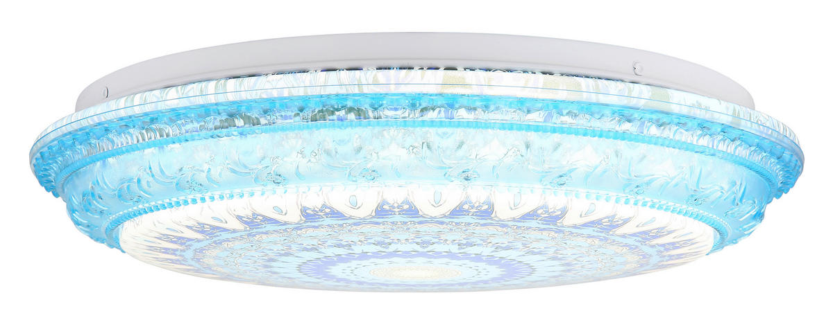 LED-Deckenleuchte blau Metall Kunststoff H/D: ca. 8,5x39 cm LED-Deckenleuchte_Lazaro - blau (39,00/8,50cm)
