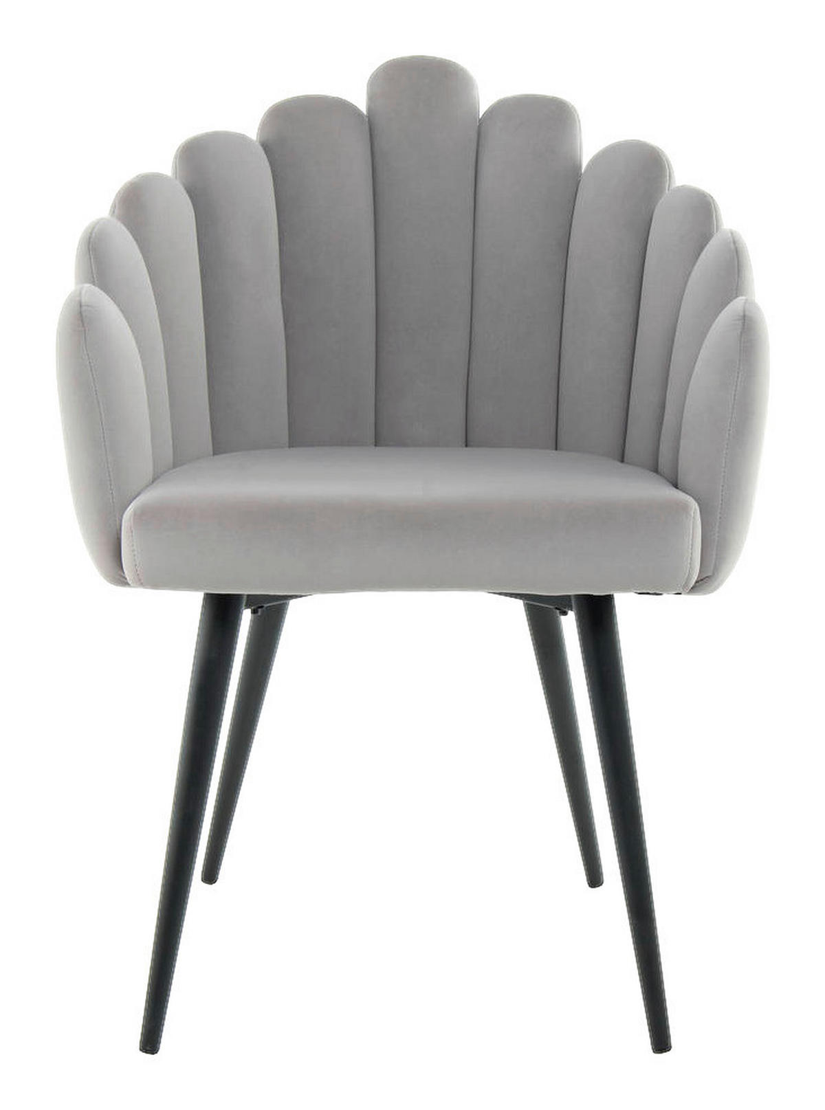 Stuhl Jeane 600 grau Microfaser B/H/T: ca. 61x85x58 cm Jeane 600 - schwarz/grau (61,00/85,00/58,00cm) - 360 Living