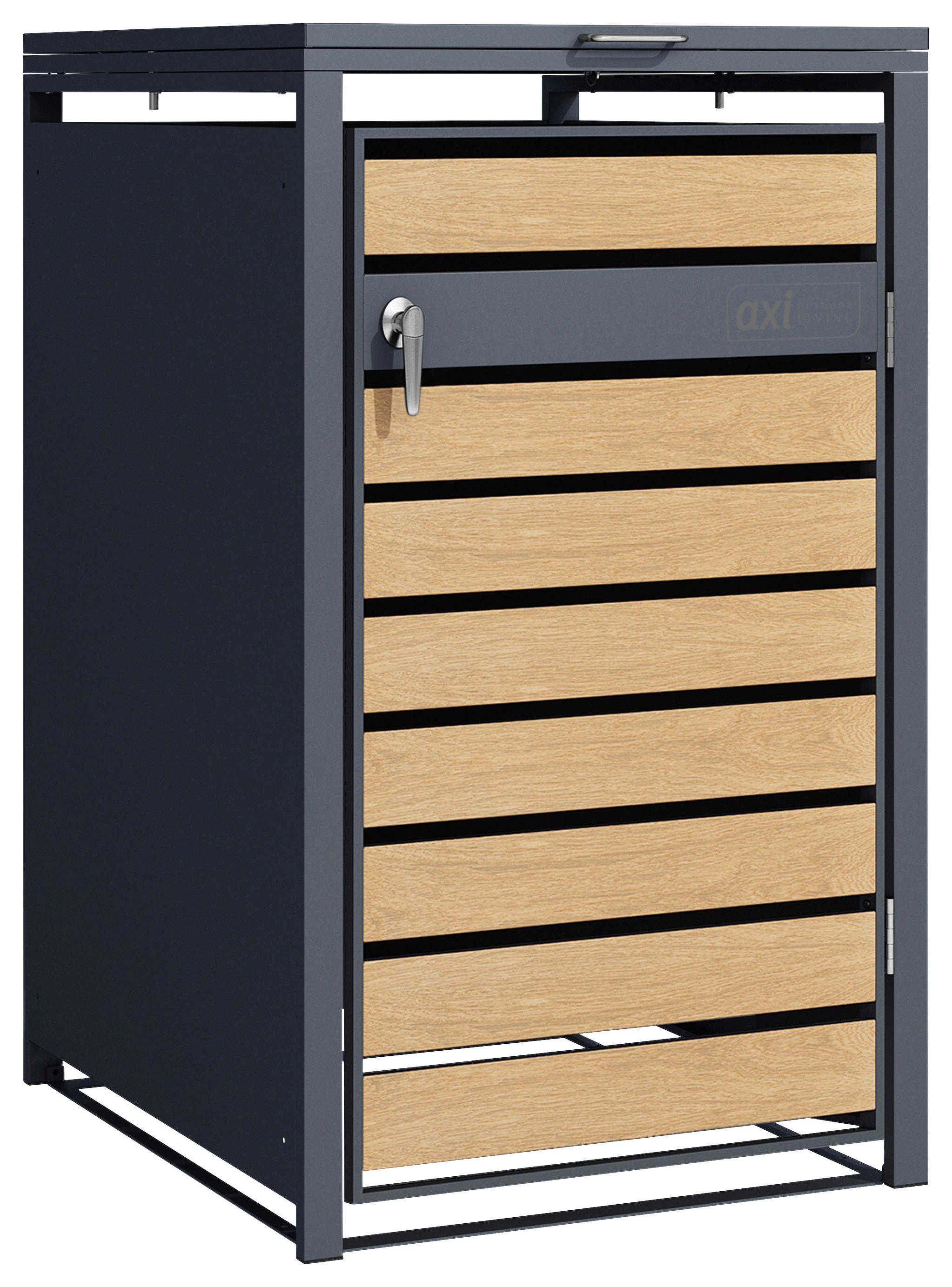 AXI Outdoor Living Mülltonnenbox Lucas braun B/H/L: ca. 80x116x68 cm Lucas - braun (68,00/80,00/116,00cm) - AXI Outdoor Living