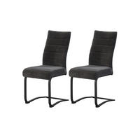 Schwingstuhl LENI, 2er Set anthrazit schwarz B/H/T: ca. 43x98x59 cm LENI, 2er Set - schwarz/anthrazit (43,00/98,00/59,00cm) - xonox.home