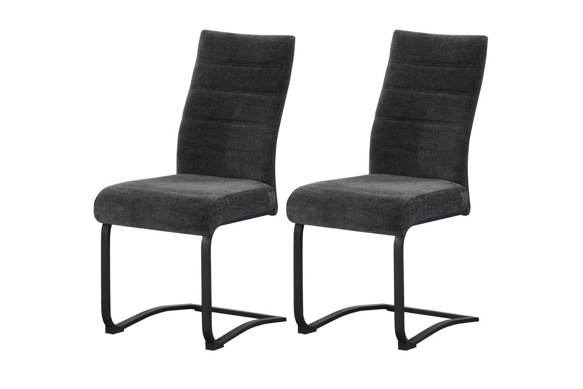 Schwingstuhl LENI, 2er Set anthrazit schwarz B/H/T: ca. 43x98x59 cm LENI, 2er Set - schwarz/anthrazit (43,00/98,00/59,00cm) - xonox.home