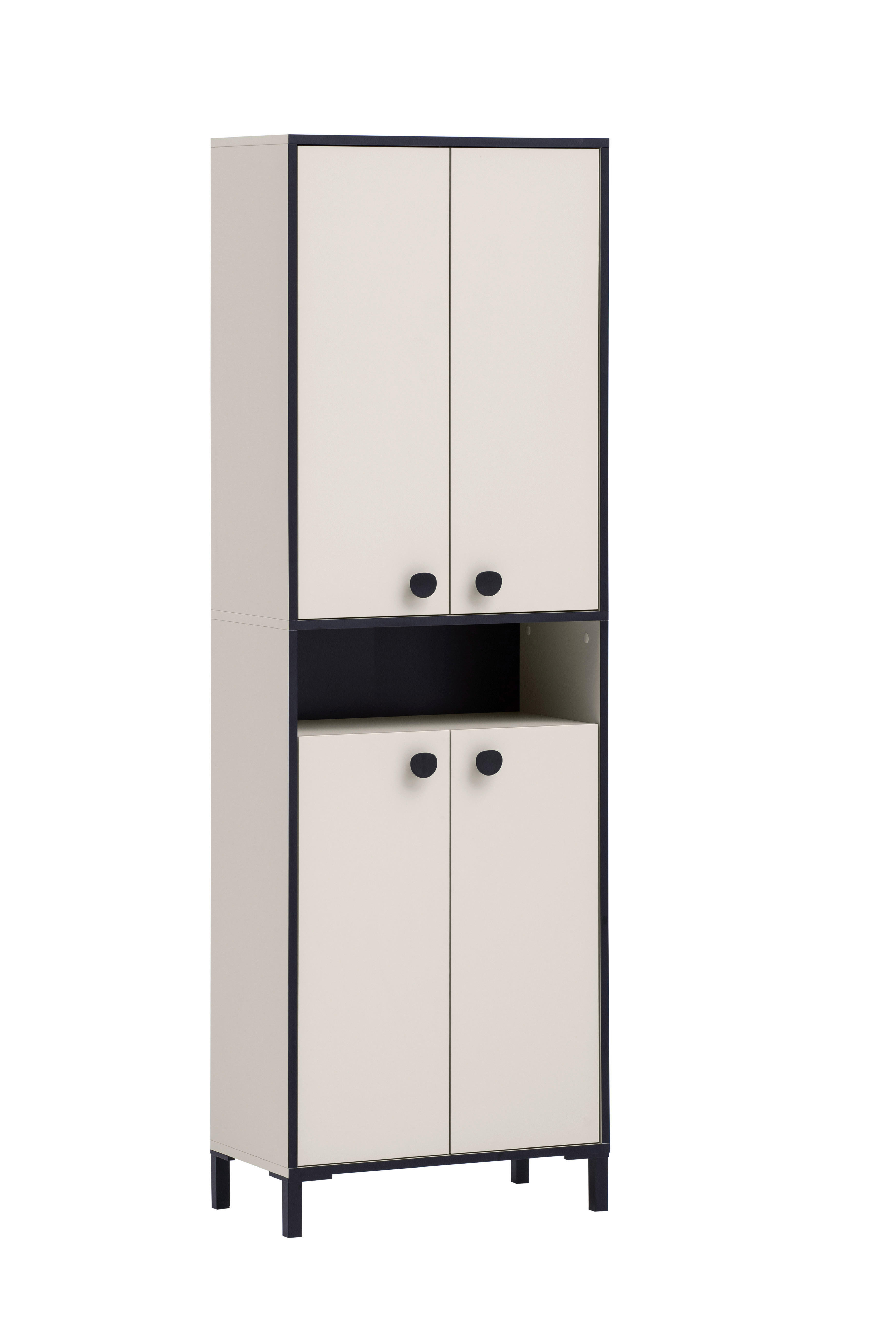 Schuhschrank Edda beige hell B/H/T: ca. 60,2x185x33,05 cm Edda - beige (60,20/185,00/33,05cm) - Möbelpartner