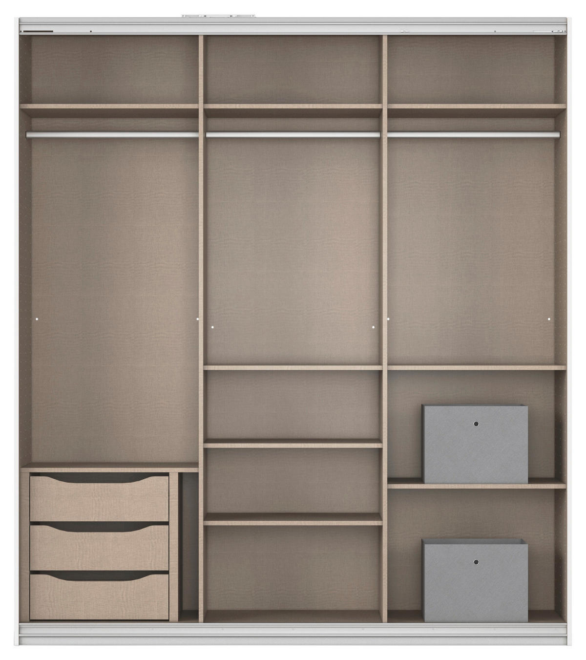 Kleiderschrank Kulmbach grau B/H/T: ca. 203x229x62 cm Kulmbach - Alu/grau (203,00/229,00/62,00cm)