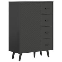Kommode LINEA grau schwarz B/H/T: ca. 84x114x37 cm LINEA - schwarz/grau (84,00/114,00/37,00cm) - xonox.home