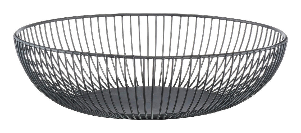 Zeller Obstkorb schwarz Metall B/H/L: ca. 28x9x28 cm Obstkorb - schwarz (28,00/28,00/9,00cm) - Zeller
