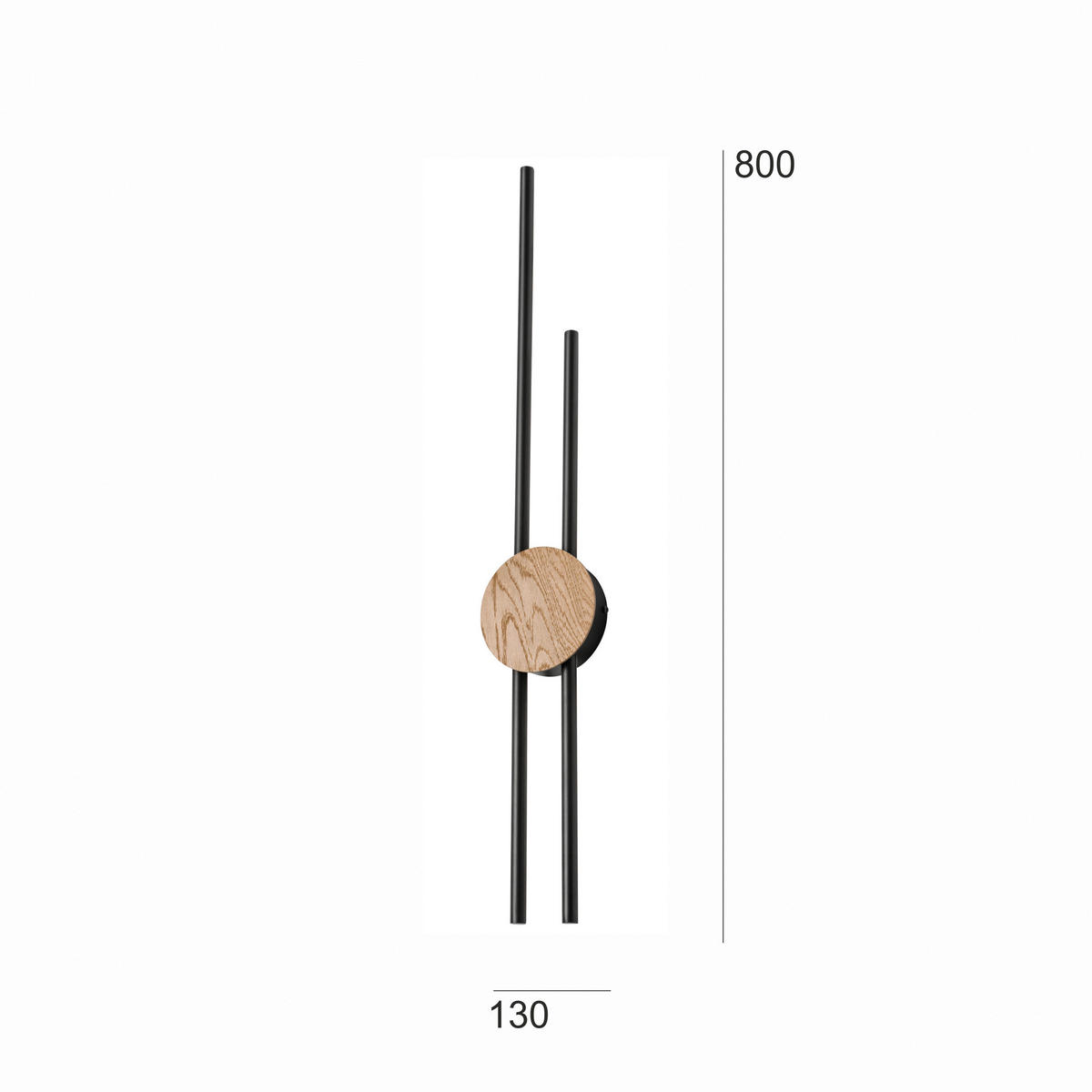 Lamkur LED-Wandleuchte Chrom PVC Stahl B/H/L: ca. 12x80x12 cm Longo - Chrom (12,00/12,00/80,00cm) - Lamkur