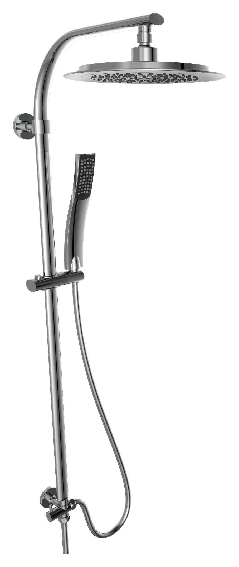 Überkopf-Brauseset STILOVAL Chrom B/H/T: ca. 32,4x102,7x7,2 cm STILOVAL - Chrom (32,40/102,70/7,20cm) - Eisl