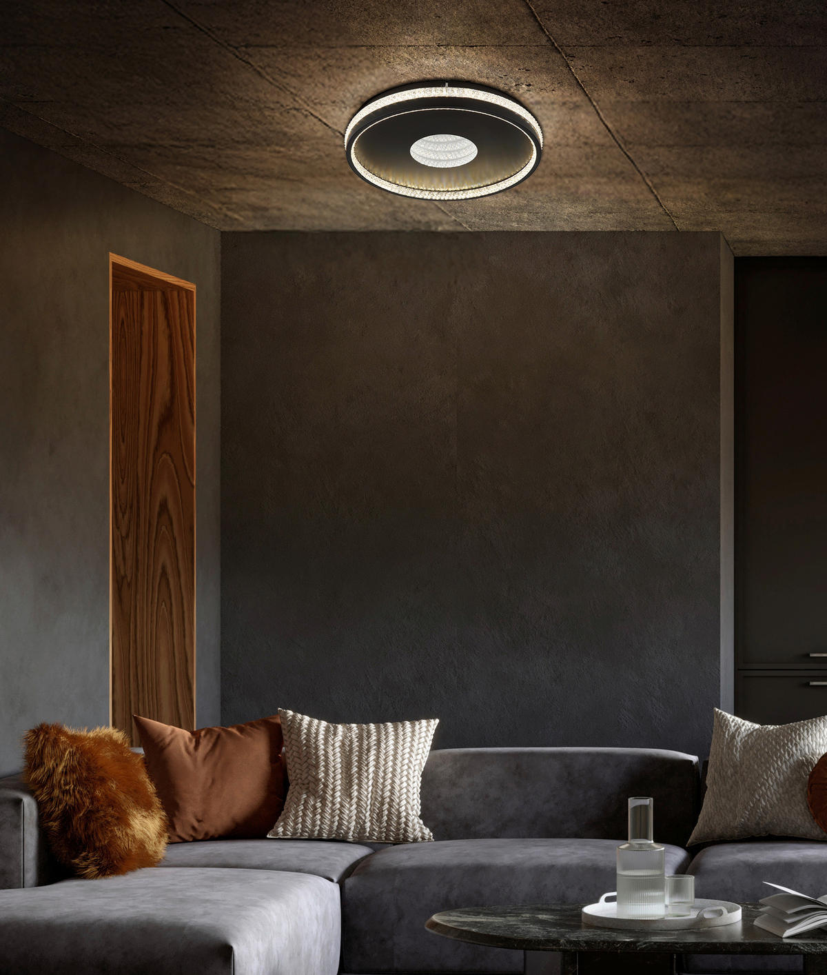 GLOBO Deckenventilator Deckenleuchte-Shirley - schwarz (43,00/8,00/43,50cm) - GLOBO