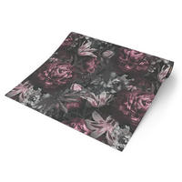 Vliestapete Rosen schwarz rosa grau B/L: ca. 53x1005 cm Vliestapete_38509-3 - schwarz/rosa (53,00/1005,00cm)