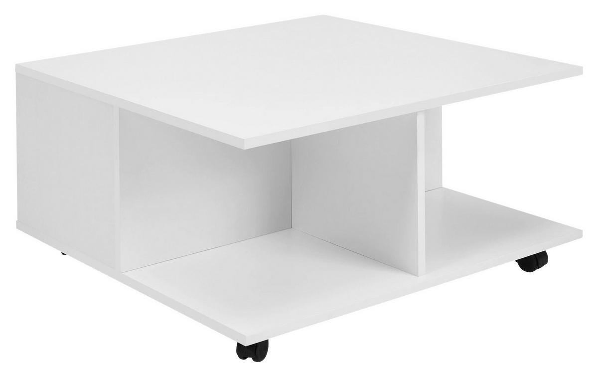 Couchtisch weiß B/H/T: ca. 70x36,5x70 cm Couchtisch - weiß (70,00/36,50/70,00cm) - Wohnling