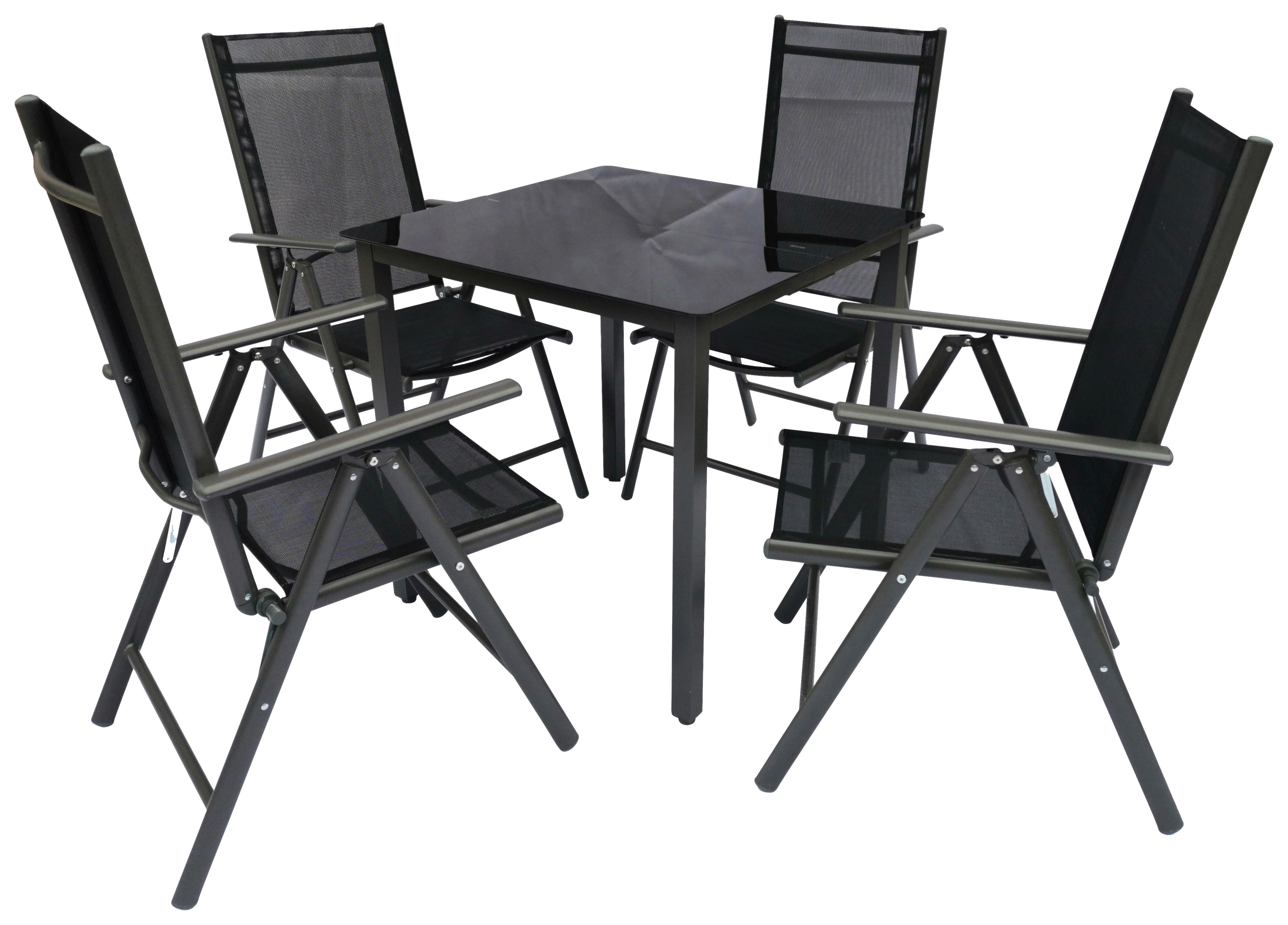 VCM Gartensitzgruppe Sonlas schwarz Textilene Sonlas - schwarz - VCM