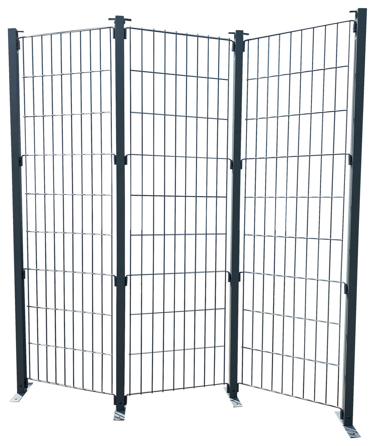 Grasekamp Paravent Eppan anthrazit Stahl B/H/L: ca. 25x190x184 cm Eppan - anthrazit (184,00/25,00/190,00cm) - Grasekamp